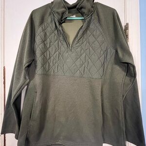 Avia Olive Green Quilted Sweatshirt